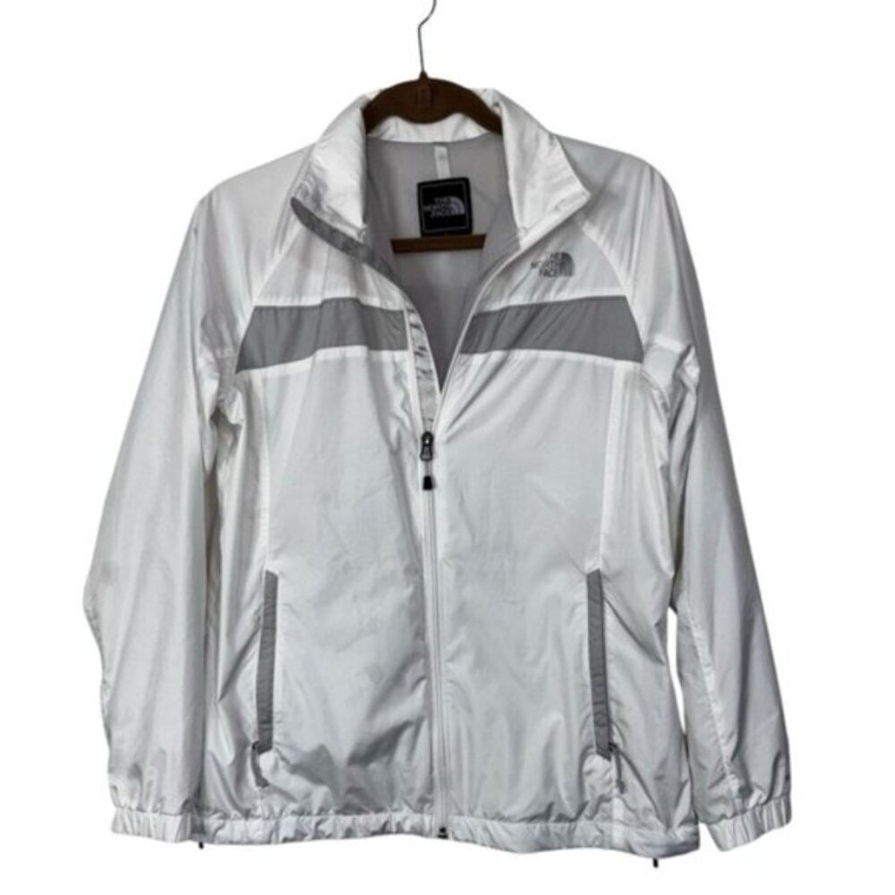 The North Face Women's Lightweight Jacket White Gray Medium